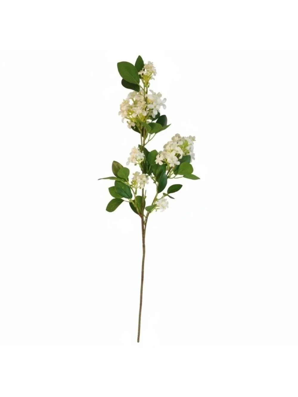 White Blossom Stem Artificial Flower Branch 29 Inch Faux Cherry Blossom Floral F